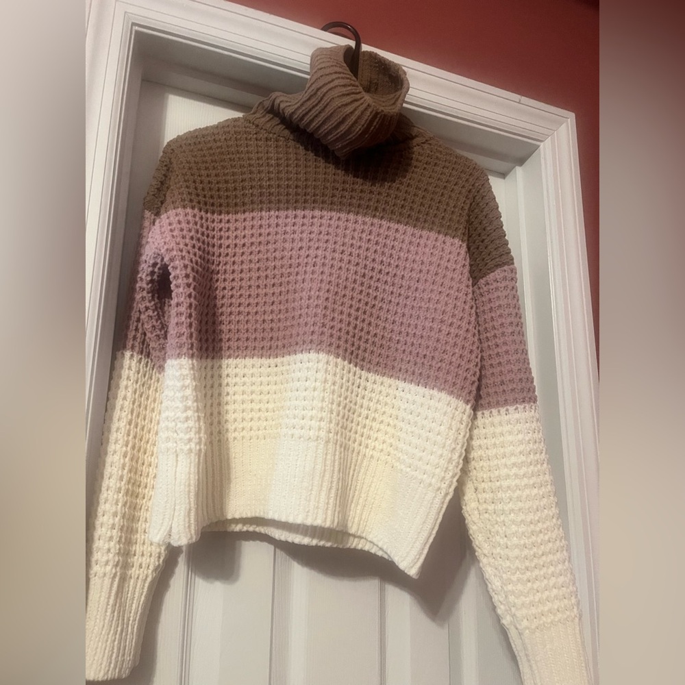 Striped Turtleneck Sweater